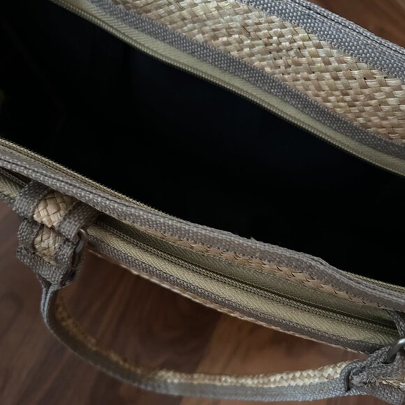 Vintage Straw Briefcase Laptop Bag, Unisex - Picture 4 of 4